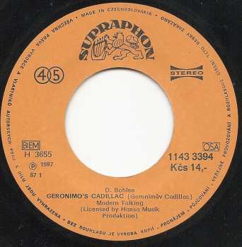 SP Modern Talking: Geronimo's Cadillac / Stranded In The Middle Of Nowhere