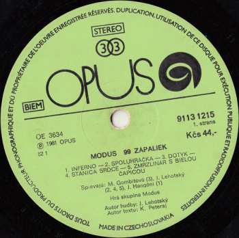 LP Modus: 99 Zápaliek