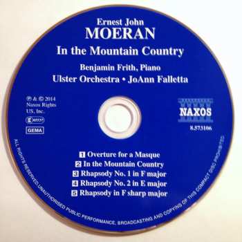 CD Ulster Orchestra: In The Mountain Country / Rhapsodies / Overture For A Masque