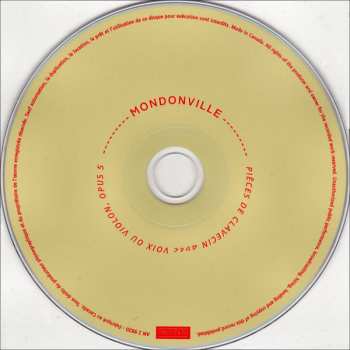 CD Jean Joseph Cassanea De Mondonville: Pièces De Clavecin Avec Voix Ou Violon, Opus 5