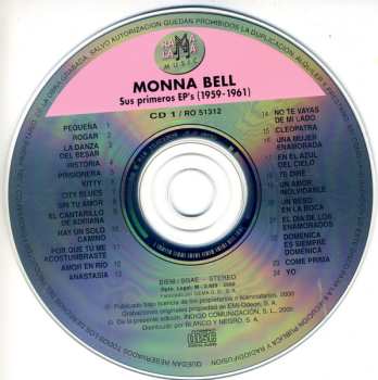 2CD Monna Bell: Sus Primeros EP's (1959-1961)