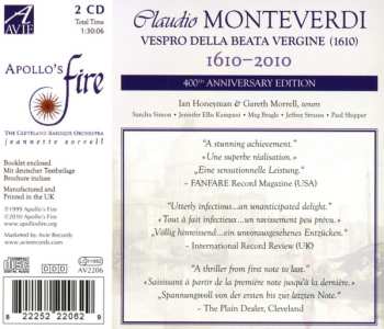 2CD Claudio Monteverdi: Vespers Of 1610
