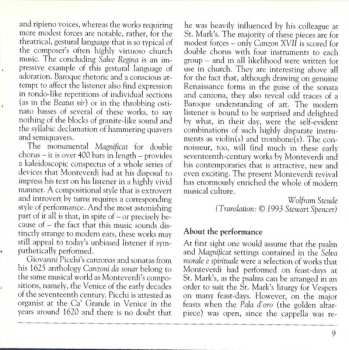 CD Claudio Monteverdi: Selva Morale E Spirituale / Canzoni Da Sonar