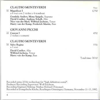 CD Claudio Monteverdi: Selva Morale E Spirituale / Canzoni Da Sonar