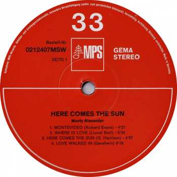 LP Monty Alexander: Here Comes The Sun
