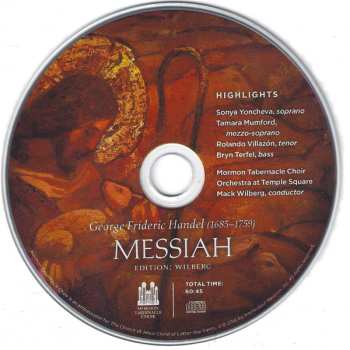 CD Mormon Tabernacle Choir: George Frideric Handel's Messiah Highlights