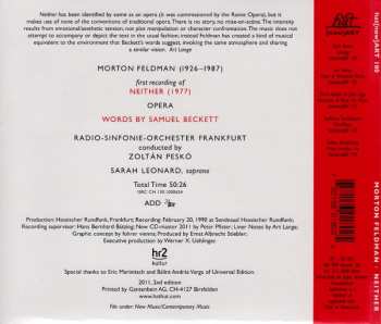 CD Morton Feldman: Neither