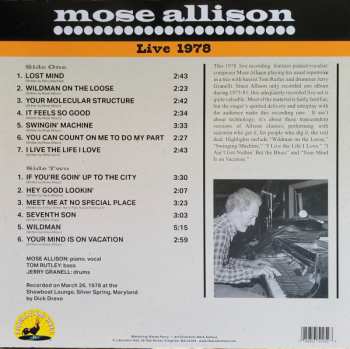 LP Mose Allison: Live 1978
