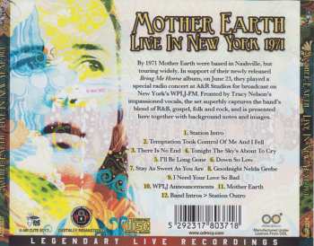 CD Mother Earth: Live In New York 1971