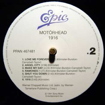 LP Motörhead: 1916 LTD