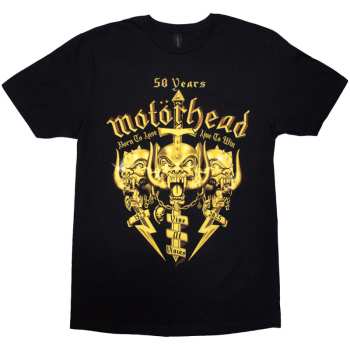 Merch Motörhead: Motorhead Unisex T-shirt: 50 Years Swords & Warpig (black) (small) S