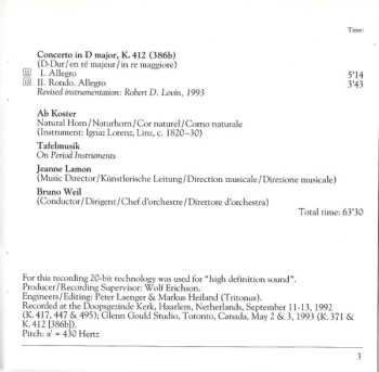 CD Wolfgang Amadeus Mozart: Rondo & Horn Concertos