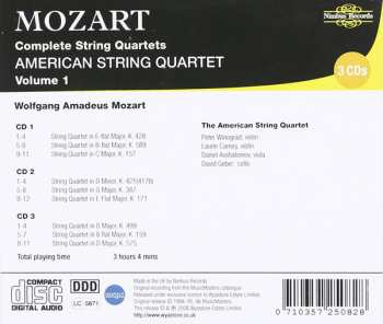 3CD Wolfgang Amadeus Mozart: Complete String Quartets Volume 1