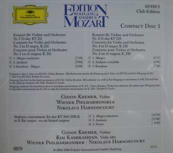2CD/Doos Berliner Philharmoniker: Violinkonzerte Nr. 2 Und 4 - «Sinfonica Concertante» K. 364 - Violinkonzerte Nr. 3 Und 5