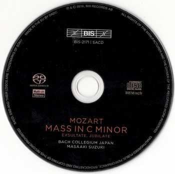 SACD Wolfgang Amadeus Mozart: Great Mass In C Minor - Exsultate, Jubilate
