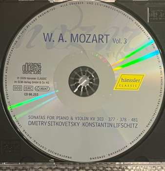 CD Wolfgang Amadeus Mozart: Sonatas For Piano & Violin Vol. 3