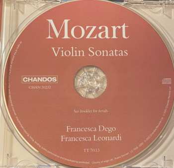 CD Wolfgang Amadeus Mozart: Violin Sonatas KV 301, KV 303, KV 305 & KV 454