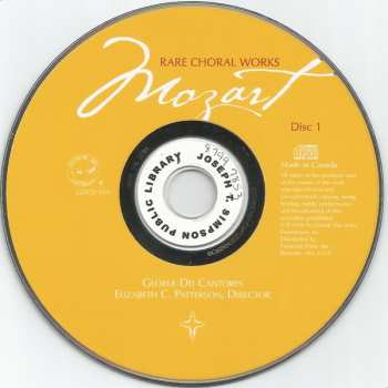 2CD Wolfgang Amadeus Mozart: Rare Choral Works