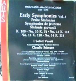 CD Wolfgang Amadeus Mozart: Early Symphonies - Vol. 3 (K100 / No.10 K74 / No.13 K112 / No.12 K110 / No.14 K114)