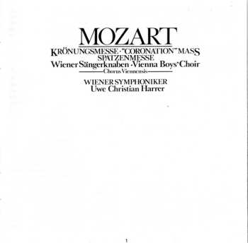 CD Wolfgang Amadeus Mozart: Krönungsmesse = "Coronation Mass" In C Major, K. 317 / Spatzenmesse