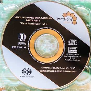 SACD Wolfgang Amadeus Mozart: Youth Symphonies, volume 4