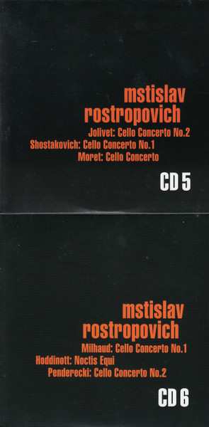 9CD/Doos Mstislav Rostropovich: Plays Cello Works