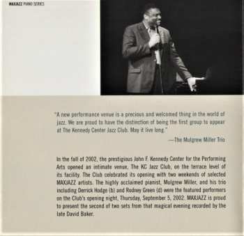 CD Mulgrew Miller: Live At The Kennedy Center Volume Two