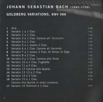 CD Johann Sebastian Bach: Goldberg Variations