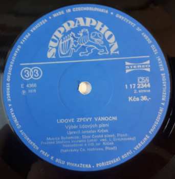 LP Musica Bohemica: Lidové Zpěvy Vánoční