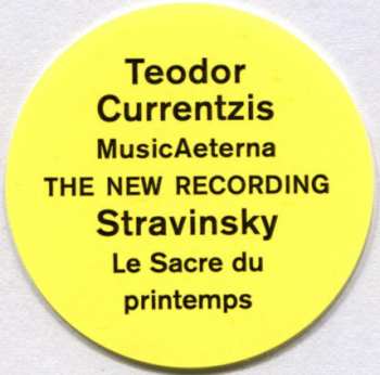 CD Teodor Currentzis: Le Sacre Du Printemps = The Rite Of Spring = Die Frühlingsweihe (Revised 1947 Version)