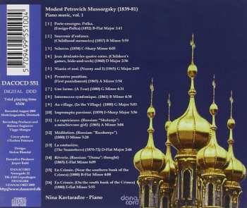 CD Modest Mussorgsky: Complete Piano Works Vol 1 