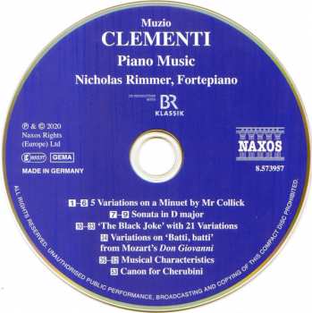 CD Muzio Clementi: Piano Music
