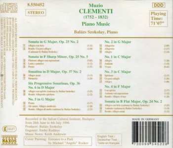 CD Muzio Clementi: Piano Music (Six Progressive Sonatinas, Op. 36 • Sonata Op. 24 No. 2 • Sonatina Op. 37 No. 2 • Sonatas Op. 25 Nos. 2 & 5)