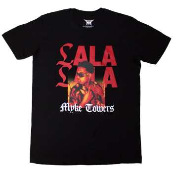 Merch Myke Towers: Myke Towers Unisex T-shirt: Lala (black) (small) S