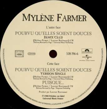LP Mylène Farmer: Pourvu Qu'elles Soient Douces LTD