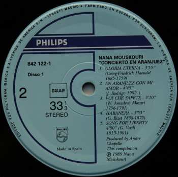 2LP Nana Mouskouri: Concierto En Aranjuez
