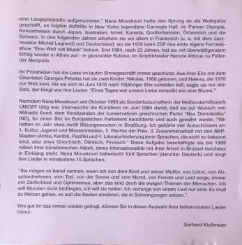 CD Nana Mouskouri: Erinnerungen - Meine Grössten Deutschen Erfolge