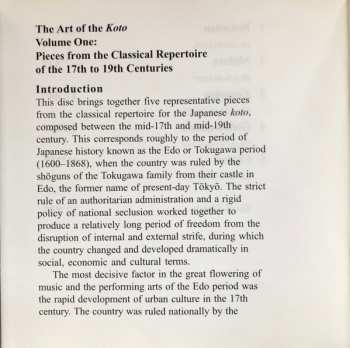 CD Nanae Yoshimura: The Art Of The Koto, Volume One