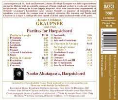 CD Christoph Graupner: Partitas For Harpsichord