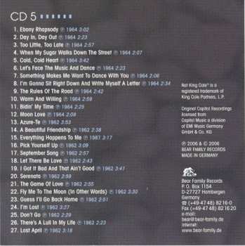 11CD/Doos Nat King Cole: L-O-V-E: The Complete Capitol Recordings 1960 - 1964