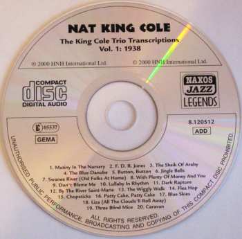 CD The Nat King Cole Trio: The King Cole Trio Transcriptions Vol. 1 1938