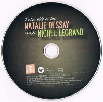 CD Michel Legrand: Entre Elle Et Lui (Natalie Dessay Sings Michel Legrand)