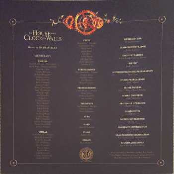 2LP Nathan Barr: The House With A Clock In Its Walls (Original Motion Picture Music) CLR