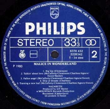 LP Nazareth: Malice In Wonderland