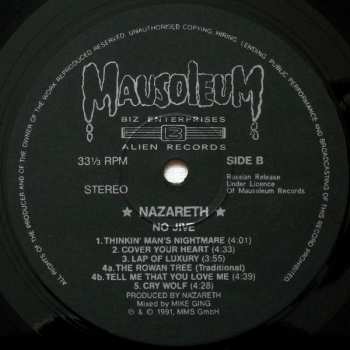 LP Nazareth: No Jive CLR