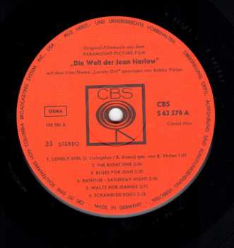 LP Neal Hefti: Die Welt der Jean Harlow (Original Filmmusik aus dem Paramount-Picture-Film)