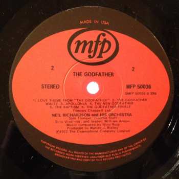 LP Neil Richardson And His Orchestra: Music From The Godfather
