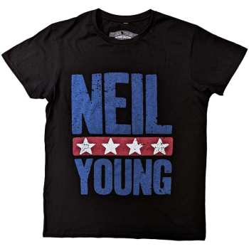 Merch Neil Young: Neil Young Unisex T-shirt: Stars Logo (small) S