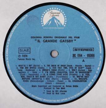 LP Nelson Riddle: The Great Gatsby