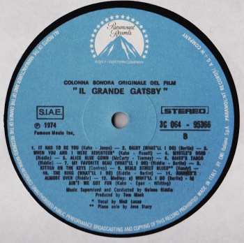LP Nelson Riddle: The Great Gatsby